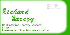 richard marczy business card