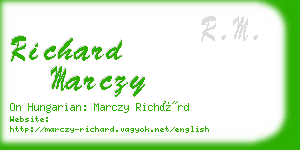 richard marczy business card